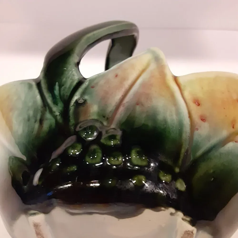 Vintage 1950s Hull Pottery Basket Planter Earthy Twisted Handle